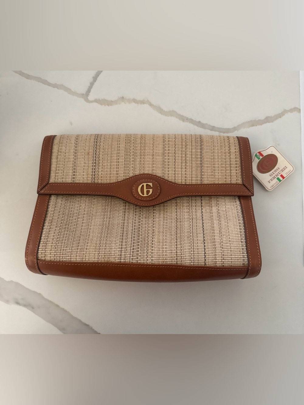Gino Ferruzzi genuine horsehair clutch bag New With Tags RARE